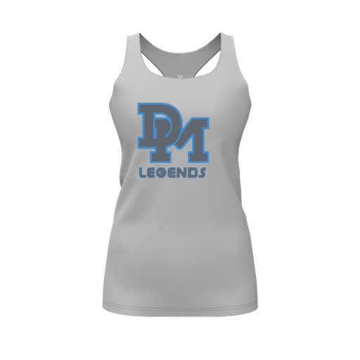 [FT0TRBGY-FYS-LOGO2] Decker Racerback Tank Top (Female Youth S, Gray, Logo 2)