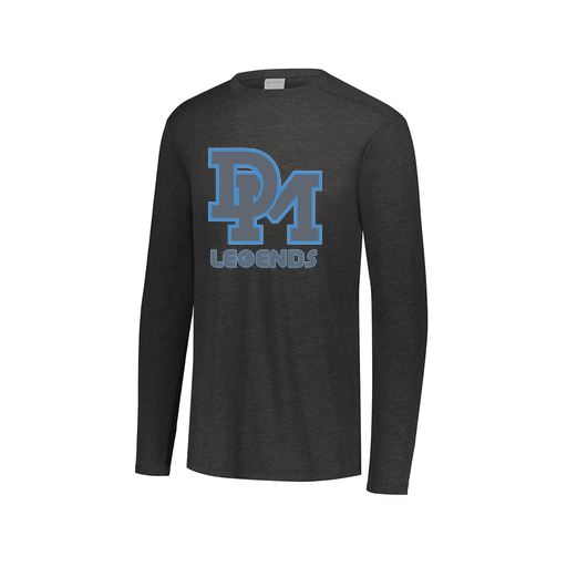 [FTLCUBBK-AXS-LOGO2] Decker Men's Tri-Blend T-Shirt - Long Sleeve (Adult XS, Black, Logo 2)