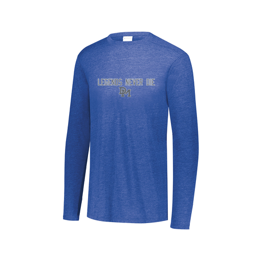 [FTLCUBRY-AXS-LOGO3] Decker Men's Tri-Blend T-Shirt - Long Sleeve (Adult XS, Royal, Logo 3)