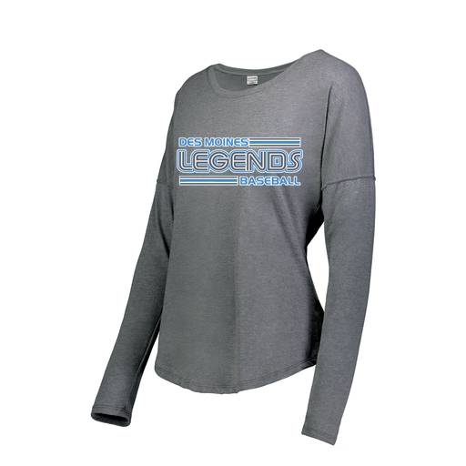 [FTLCUBGY-FAS-LOGO1] Decker Women's Tri-Blend T-Shirt - Long Sleeve (Female Adult S, Gray, Logo 1)
