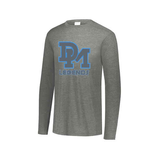 [FTLCUBGY-AXS-LOGO2] Decker Men's Tri-Blend T-Shirt - Long Sleeve (Adult XS, Gray, Logo 2)