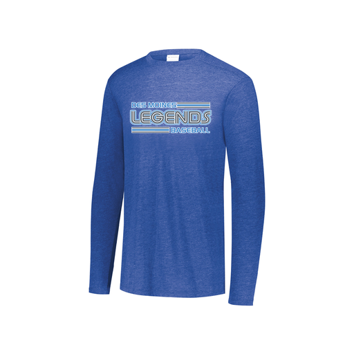 [FTLCUBRY-YS-LOGO1] Decker Youth Tri-Blend T-Shirt - Long Sleeve (Youth S, Royal, Logo 1)