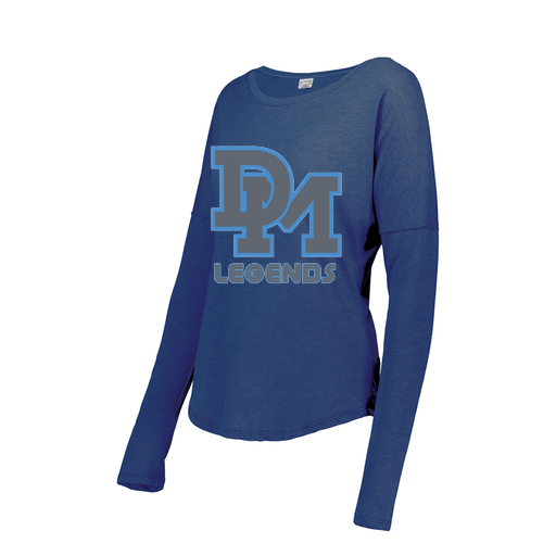[FTLCUBRY-FAS-LOGO2] Decker Women's Tri-Blend T-Shirt - Long Sleeve (Female Adult S, Royal, Logo 2)